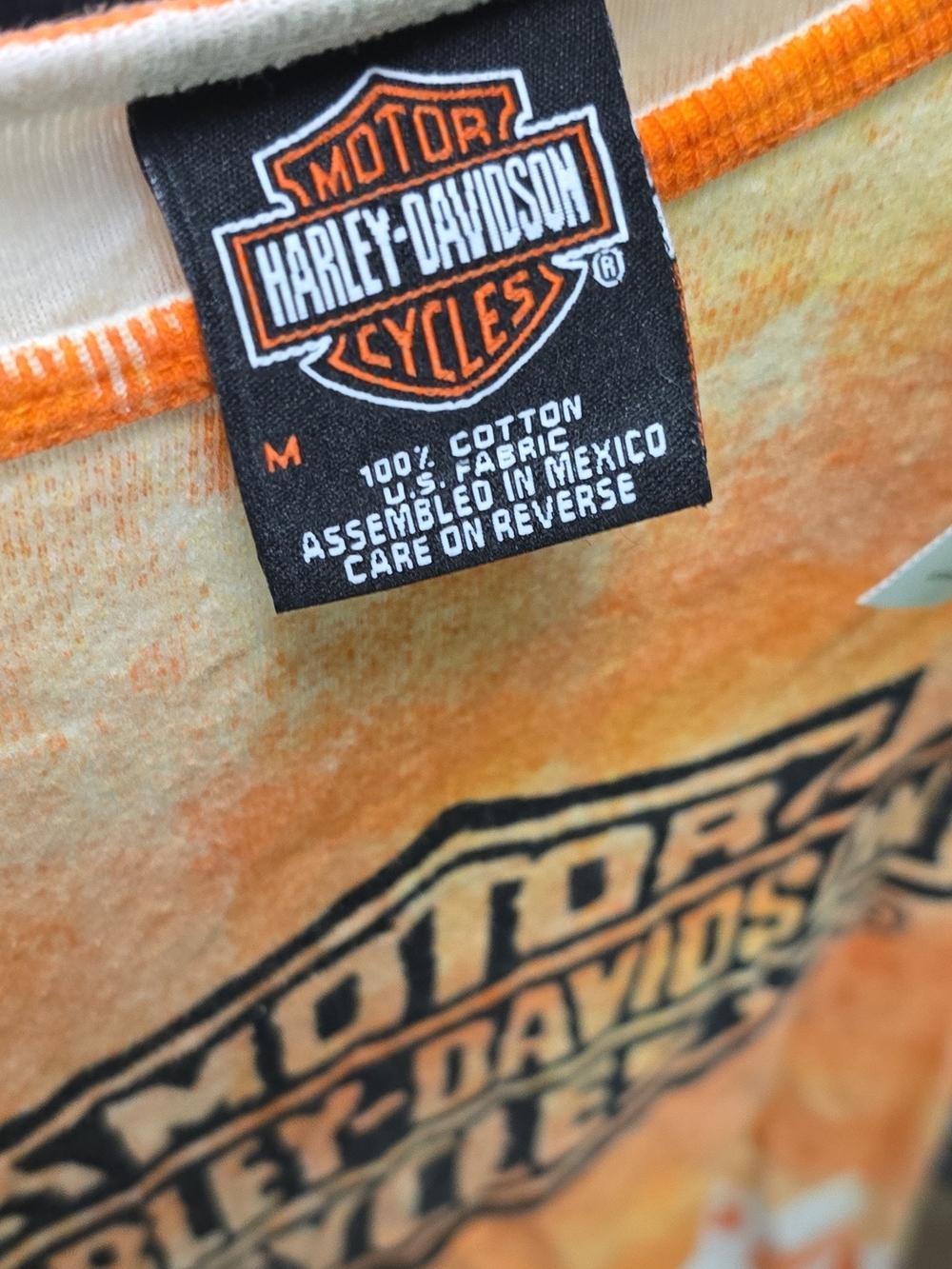 Harley-Davidson Orange Tie-Dye Logo Tee